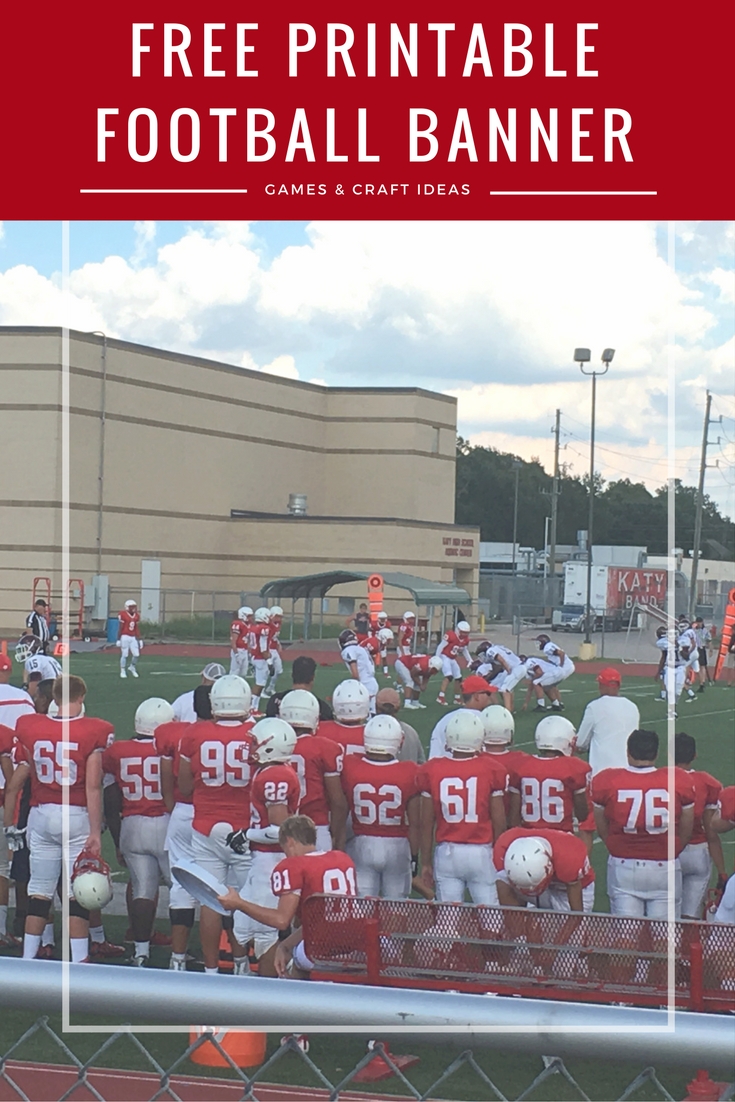 free printable football banner + game day crafts & more • moms